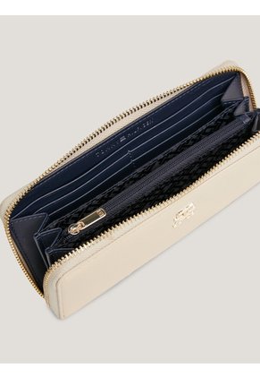 Billetera Blanca Essential Grande Con Monograma TH Tommy Hilfiger