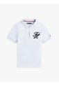 Polo Celeste Para Niño Con Cierre De Cremallera Con Logo Script Tommy Hilfiger de Tommy Hilfiger