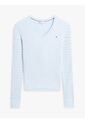 Saco Celeste De Punto Trenzado Con Cuello En V Tommy Hilfiger de Tommy Hilfiger