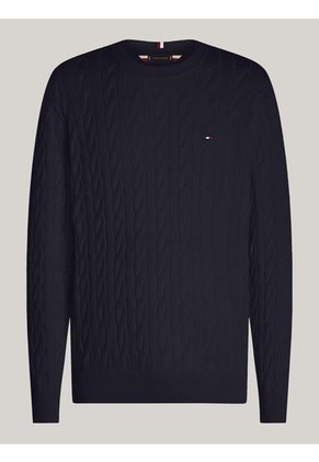 Saco Azul Classics De Punto Trenzado Tommy Hilfiger