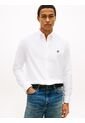 Camisa Blanca Heritage Regular Con Logo Tommy Hilfiger de Tommy Hilfiger