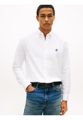 Camisa Blanca Heritage Regular Con Logo Tommy Hilfiger Tommy Hilfiger