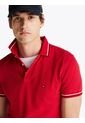Polo Rojo Ribeteado De Corte Slim Tommy Hilfiger de Tommy Hilfiger