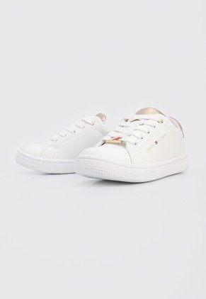 Tenis Lifestyle Blanco-Dorado Tommy Hilfiger Kids