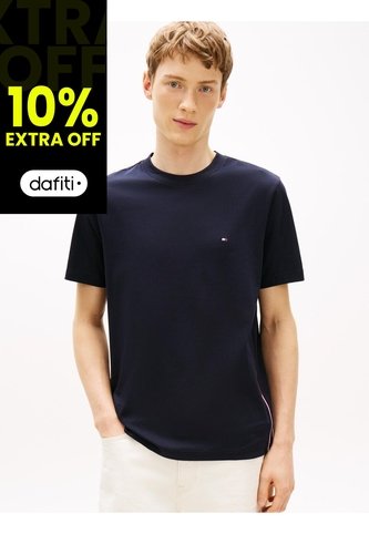 Camiseta Azul De Punto Con Rayas Global Stripe Tommy Hilfiger Tommy Hilfiger