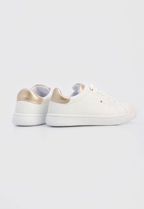 Tenis Lifestyle Blanco-Dorado Tommy Hilfiger Kids