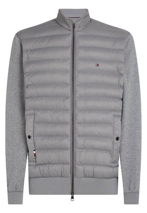 Chaqueta Gris Acolchada Con Cuello Levantado Tommy Hilfiger