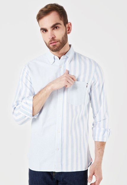 Camisa Azul-Blanco Tommy Hilfiger
