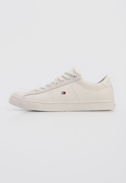 Tenis Lifestyle Marfil Tommy Hilfiger Basic Leather