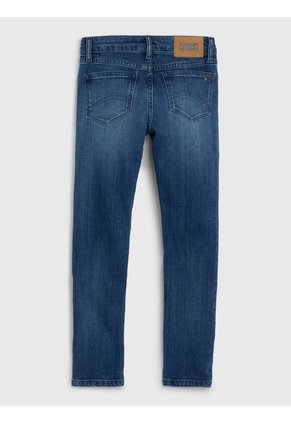 Jeans Nora Ceñidos Con Efecto Desteñido Niña Azul Tommy Hilfiger