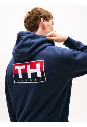 Buzo Azul Amplio Con Capota Hilfiger Sailing Tommy Hilfiger