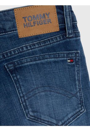 Jeans Nora Ceñidos Con Efecto Desteñido Niña Azul Tommy Hilfiger