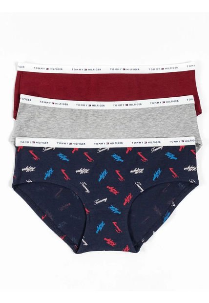 Paquete De 3 Hipsters Mujer Azul Tommy Hilfiger