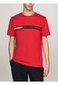 Camiseta Roja De Cuello Redondo Con Logo Tommy Hilfiger de Tommy Hilfiger