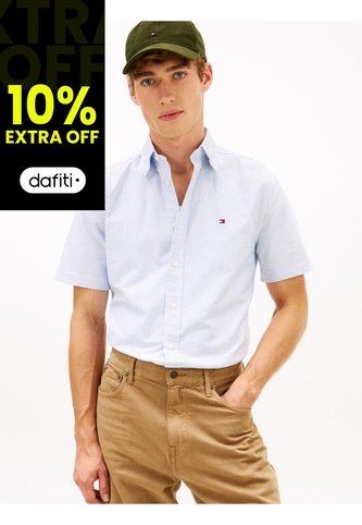 Camisa Azul Heritage Oxford Con Diseño De Rayas Tommy Hilfiger Tommy Hilfiger