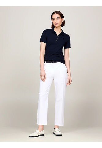 Polo Azul De Corte Slim Con Tejido Pique Tommy Hilfiger Tommy Hilfiger