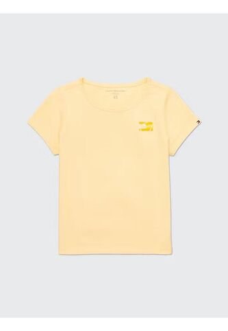 Camiseta Niña Amarilla Con Firma Sensorial Adaptive Tommy Hilfiger Tommy Hilfiger