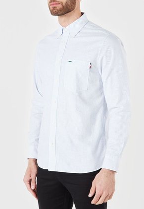 Camisa Blanco-Azul Tommy Hilfiger