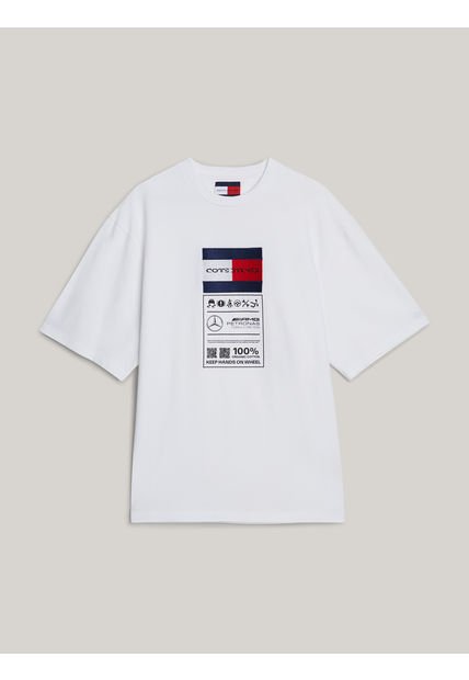 Camiseta Blanca Con Logo Tommy X Mercedes F1 X CR Tommy Hilfiger