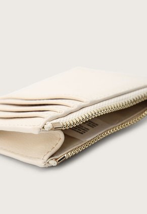 Billetera Marfil-Dorado Tommy Hilfiger