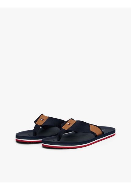 Sandalias Azul Con Logo Engomado Tommy Hilfiger