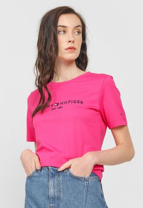 Camiseta Magenta-Azul Tommy Hilfiger