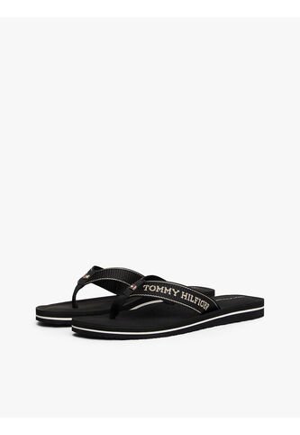 Sandalias Negro Con Logo En Jacquard Y Suela Dentada Tommy Hilfiger Tommy Hilfiger