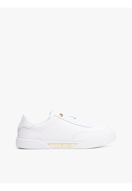 Tenis Blanco De Tenis En Cuero Tommy Hilfiger