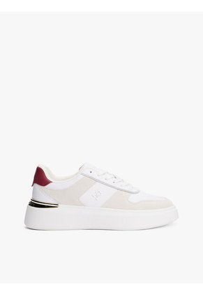 Tenis Blanco Con Mezcla De Texturas Tommy Hilfiger