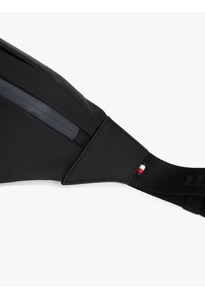 Canguro Negro Con Logo Texturizado Tommy Hilfiger