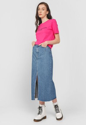 Camiseta Magenta-Azul Tommy Hilfiger