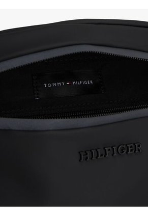 Canguro Negro Con Logo Texturizado Tommy Hilfiger