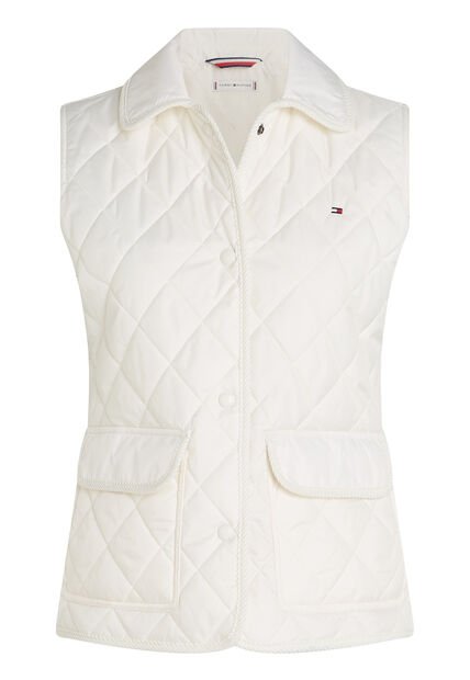 Chaleco Blanco Acolchado Sin Mangas Tommy Hilfiger