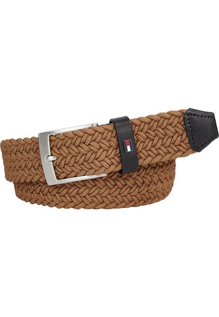 Cinturon Trenzado Elástico Naranja Tommy Hilfiger
