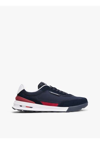 Tenis Azul Deportivos Retro De Mezcla De Ante Tommy Hilfiger Tommy Hilfiger