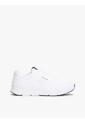 Tenis Blanco De Running De Punto Con Logo Tommy Hilfiger