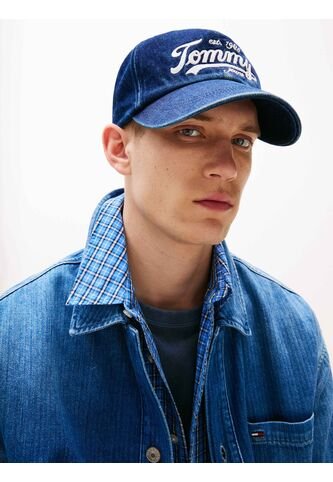 Gorra Celeste Archive Denim Con Logo Script Tommy Hilfiger Tommy Hilfiger