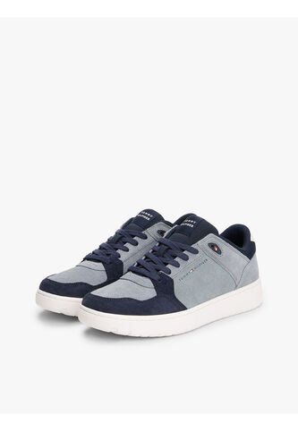 Tenis Gris De Ante Con Mezcla De Texturas Tommy Hilfiger Tommy Hilfiger