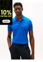 Polo Celeste De Punto Interlock De Corte Regular Tommy Hilfiger de Tommy Hilfiger