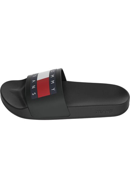 Sandalias Negro Con Parche Essential Tommy Hilfiger