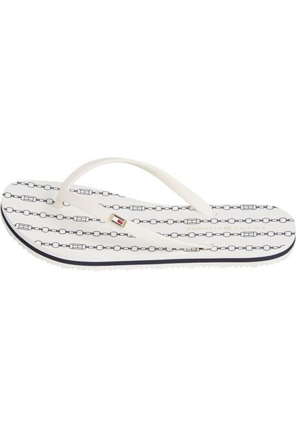 Sandalias Blanco Con Logo Esmaltado Tommy Hilfiger