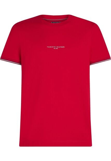 Camiseta Roja De Punto Con Corte Slim Tommy Hilfiger
