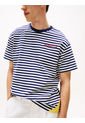 Camiseta Azul Oscuro Amplia Hilfiger Con Rayas Marineras Tommy Hilfiger de Tommy Hilfiger