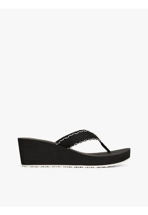 Sandalias Negro De Cuña Con Monograma TH Tommy Hilfiger