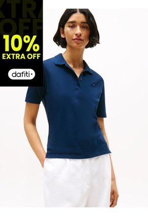 Polo Azul 1985 De Corte Regular Con Logo Bordado Tommy Hilfiger
