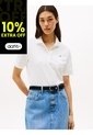 Polo Blanco 1985 De Corte Regular Con Logo Bordado Tommy Hilfiger de Tommy Hilfiger