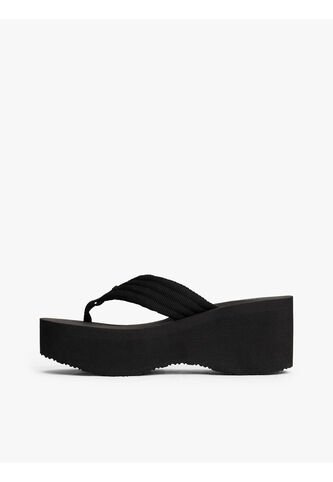 Sandalias Negro Con Plataforma Tipo Cuña Tommy Hilfiger Tommy Hilfiger