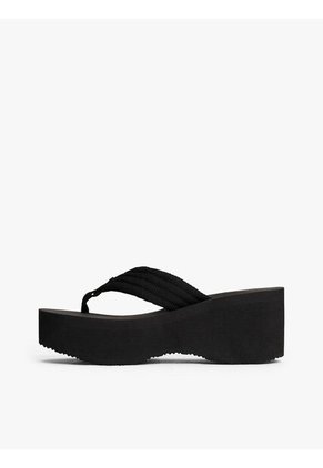 Sandalias Negro Con Plataforma Tipo Cuña Tommy Hilfiger