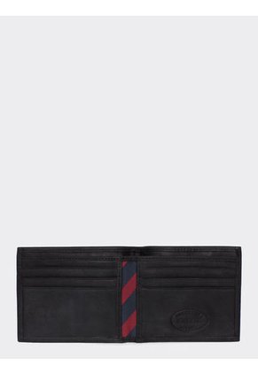 Cartera Pequeña Y Plegable De Piel Negro Tommy Hilfiger