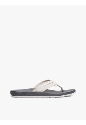 Sandalias Gris Con Logo En La Tira Tommy Hilfiger